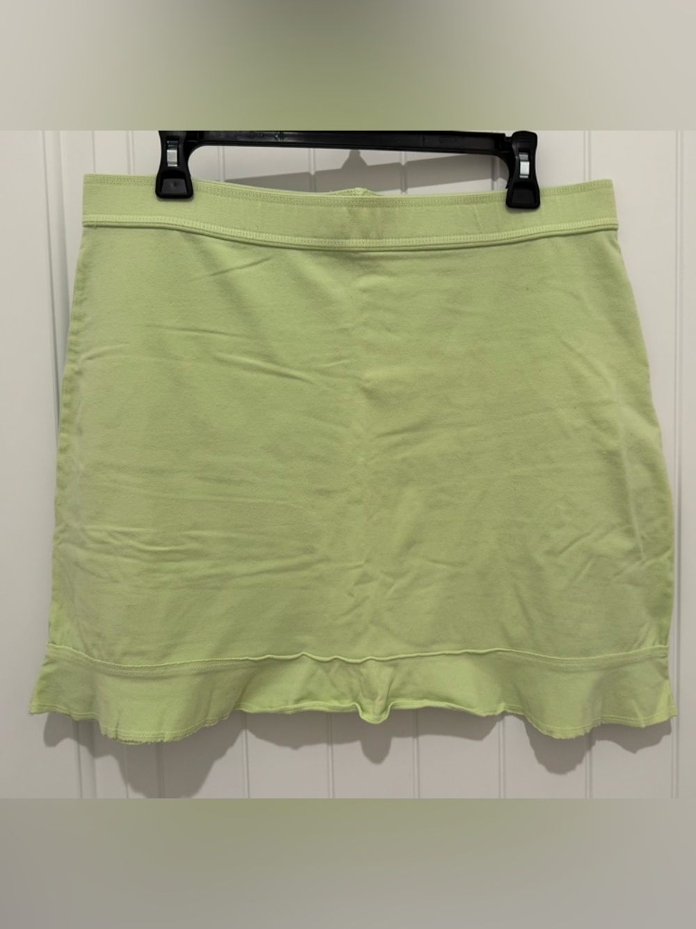 Fresh Produce Light Lime Ruffle-Hem Mini Skirt